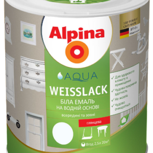 Эмаль Alpina Aqua Weisslack B1 (2